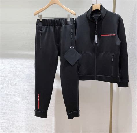 prada black tracksuit.